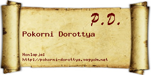 Pokorni Dorottya névjegykártya